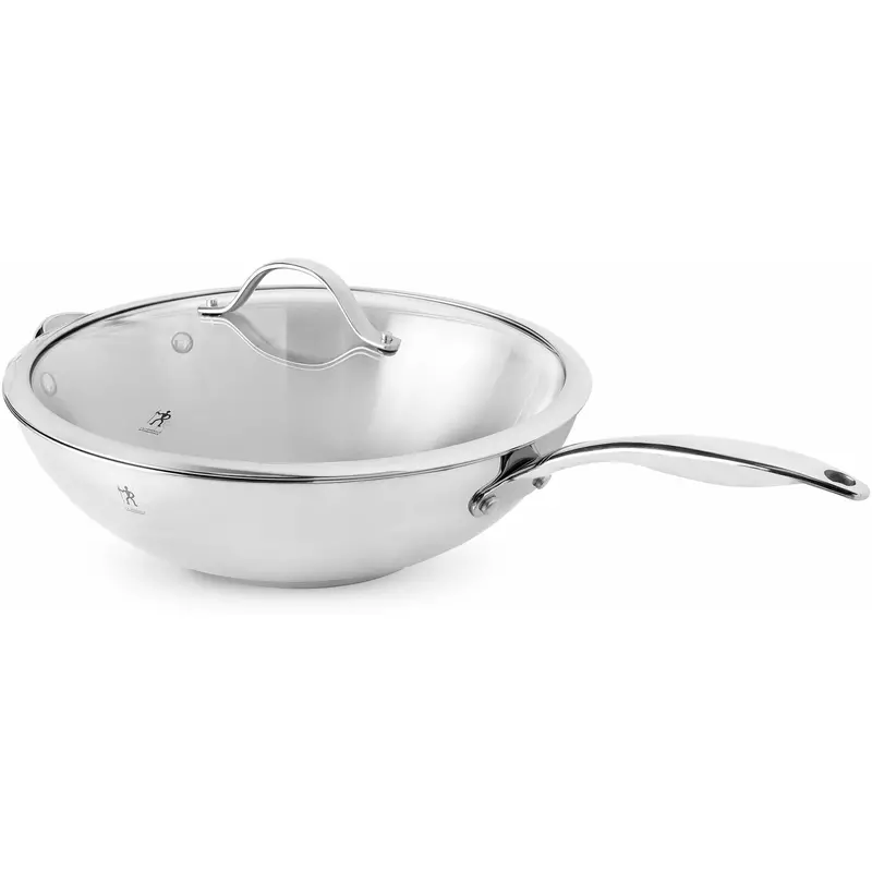 Henckels 12.5-Inch Nonstick Wok With Tempered Glass Lid 1