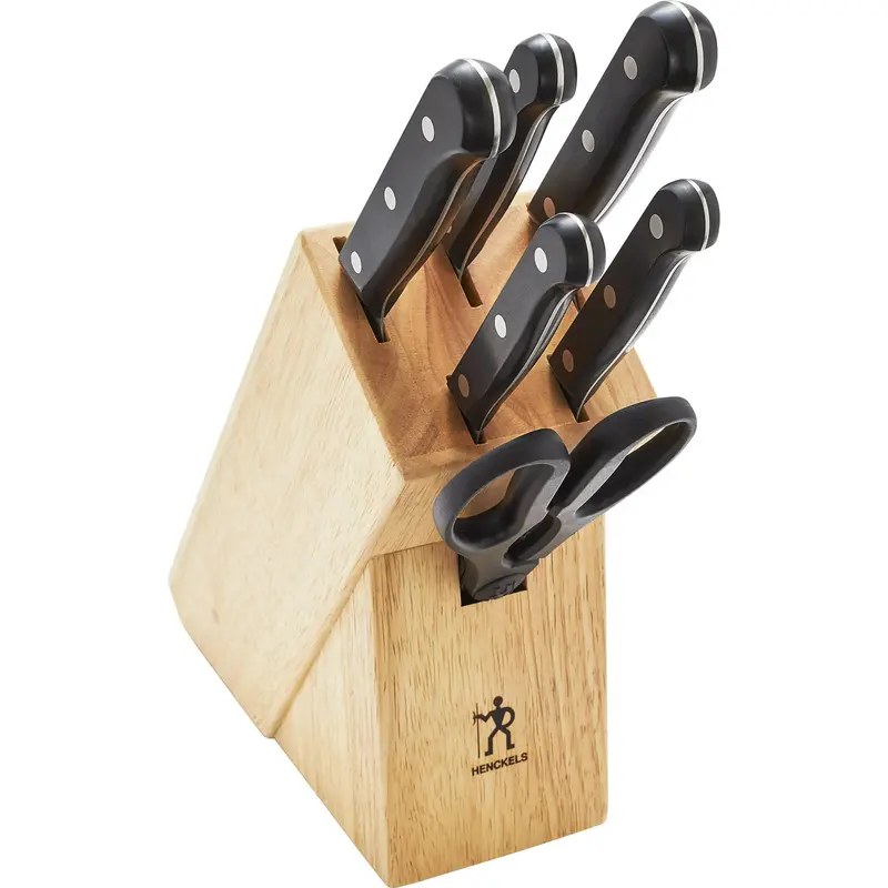 Henckels Solution 7-Piece Knife Block Set – Versatile Cutlery With Bamboo Block (Model 17553-407-0) 1