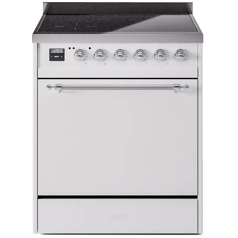 Ilve 30-Inch Freestanding Induction Range – Chalk White With Pro Panel (Model Upi304Qnmpwhc) 1