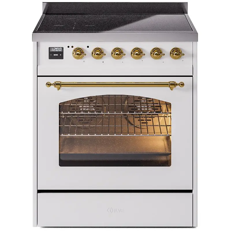Ilve 30-Inch Freestanding Induction Range – Grey White Panel (Upi304Nmpwhg) 1