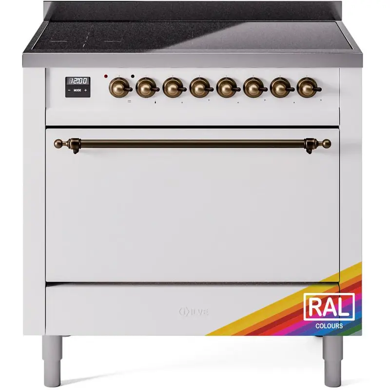 Ilve 36" Freestanding Induction Range – Brushed Brass (Upi366Qnmprab) 1