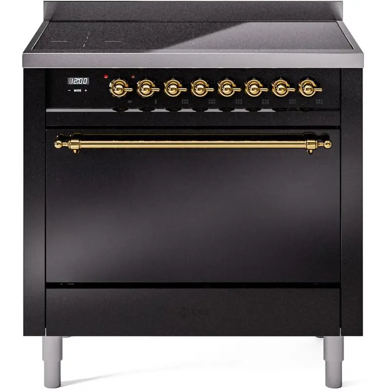 Ilve 36" Freestanding Induction Range – Burgundy Graphite (Upi366Qnmpbkg) 1