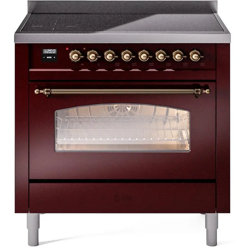 Ilve 36-Inch Freestanding Induction Range – Brushed Brass Finish (Model Upi366Nmpbub) 1