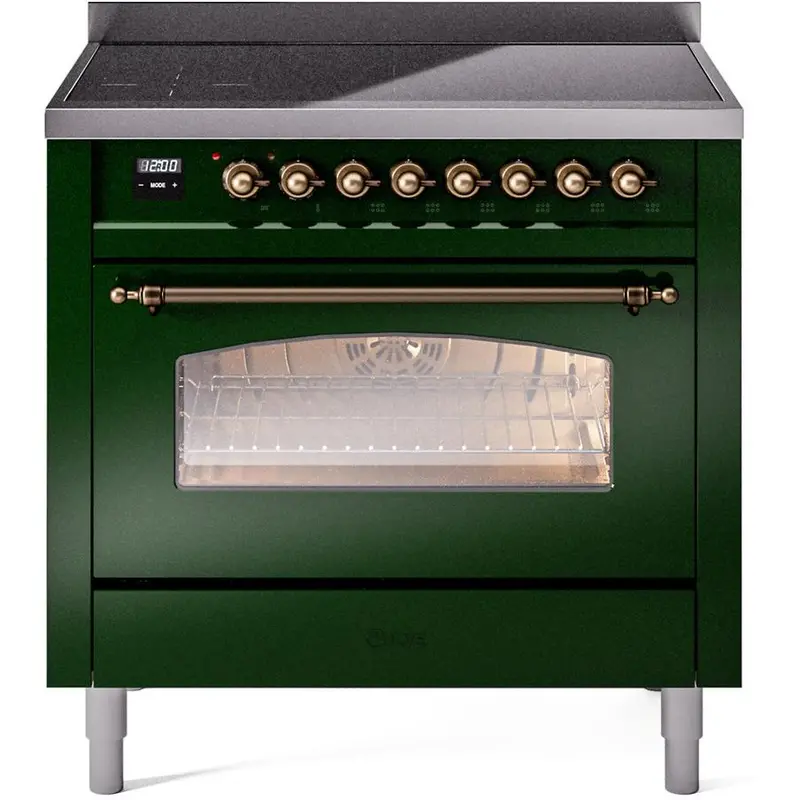 Ilve 36-Inch Freestanding Induction Range – Espresso Gray With Bronze Handle (Model Upi366Nmpegb) 1