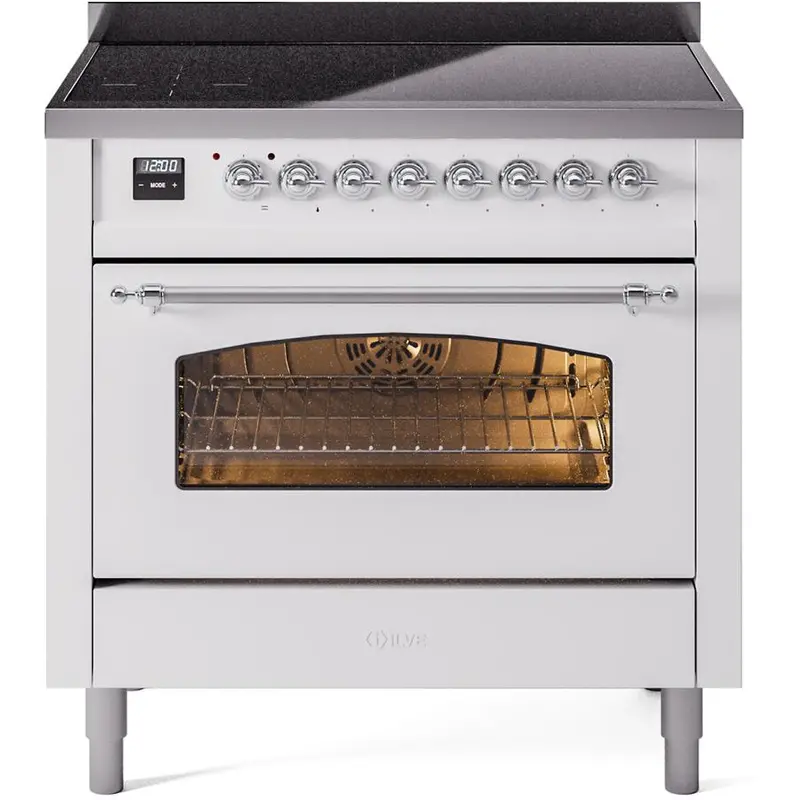 Ilve 36-Inch Freestanding Induction Range – White With Copper Handle (Model Upi366Nmpwhc) 1
