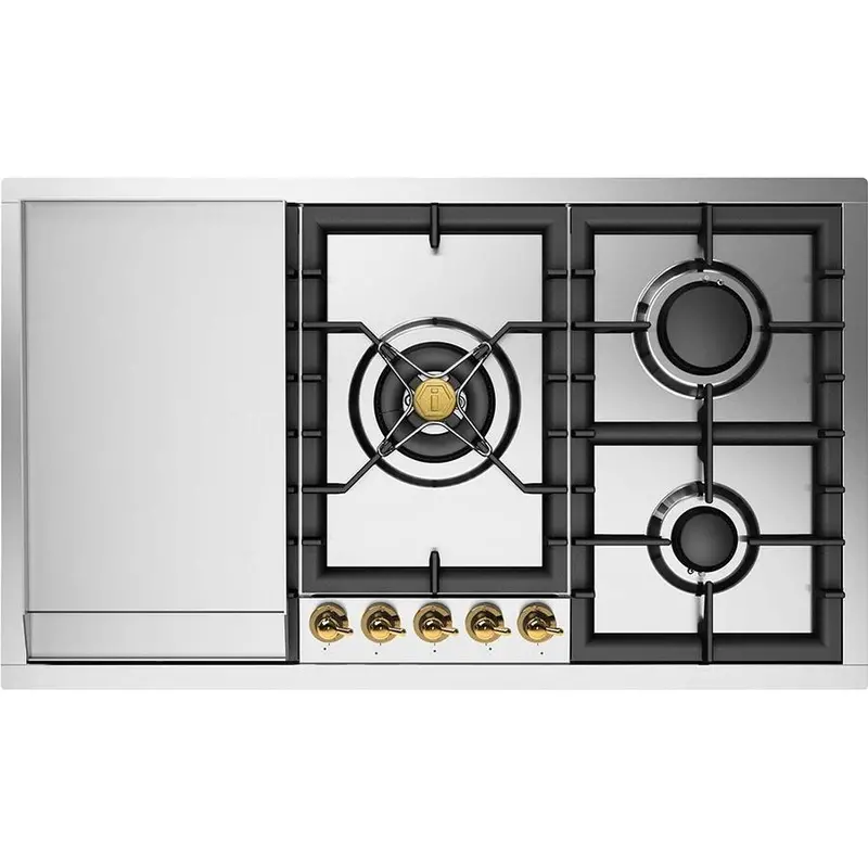 Ilve 36-Inch Matte Stainless Built-In Gas Cooktop With Griddle – Model Uhcpt95Fnssg 1