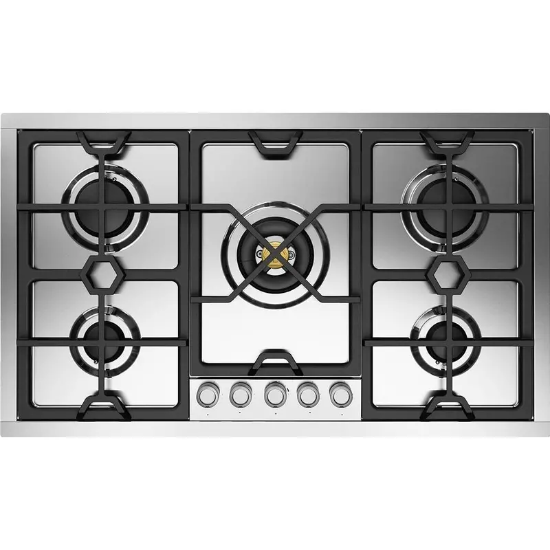 Ilve 36-Inch Polished Stainless Built-In Gas Cooktop – Model Uhcpmt95Sslp 1
