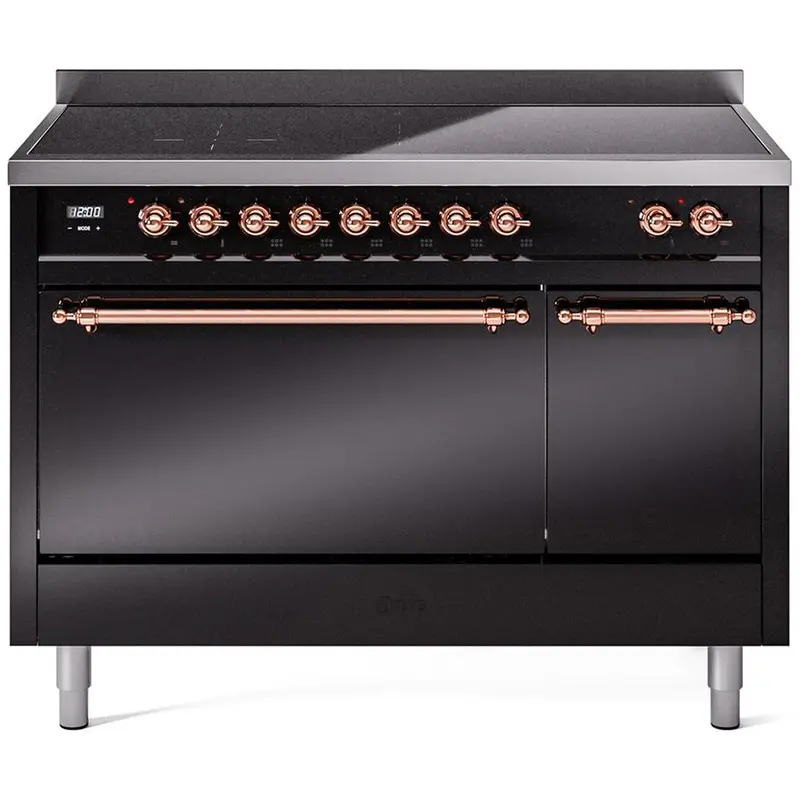 Ilve 48" Freestanding Induction Range – Burgundy Polished Finish (Model Upi486Qnmpbkp) 1