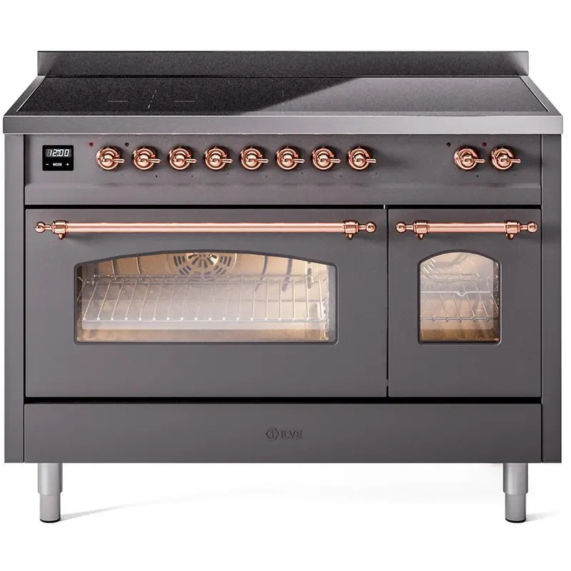 Ilve 48" Freestanding Induction Range – Metallic Graphite (Upi486Nmpmgp) 1