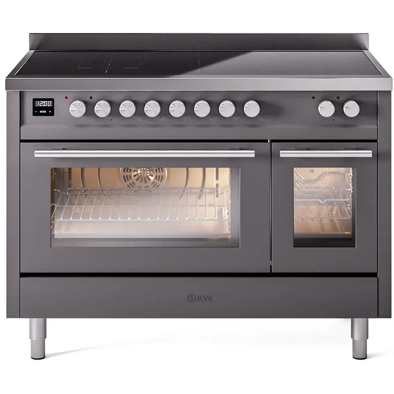 Ilve 48-Inch Freestanding Induction Range – Matte Gray Upi486Wmpmg 1