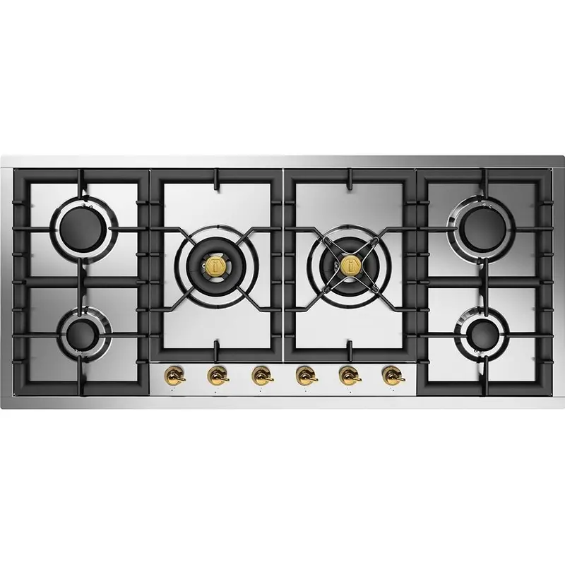 Ilve 48-Inch Stainless Steel Built-In Gas Cooktop – Model Uhcpt125Nssglp 1