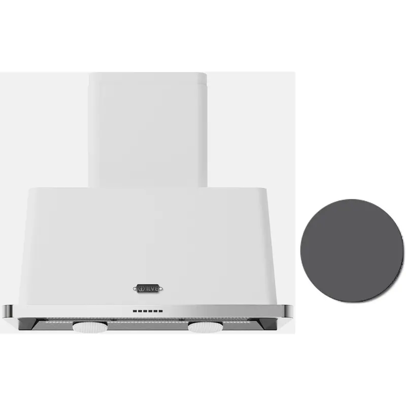 Ilve Uam90Mg 36-Inch Wall-Mount Range Hood – Majestic Series In Metallic Gray 1