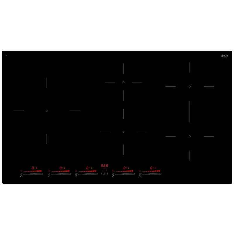 Ilve Uhci36Tcrpbk 36-Inch Built-In Induction Cooktop – Black Glass 1