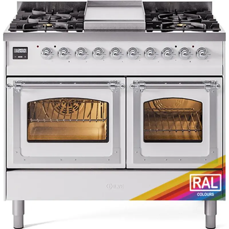 Ilve Und40Fnmprac 40" Dual Fuel Range – Freestanding, 6-Burner Gas Cooktop + Electric Oven (Rose Gold Stainless) 1