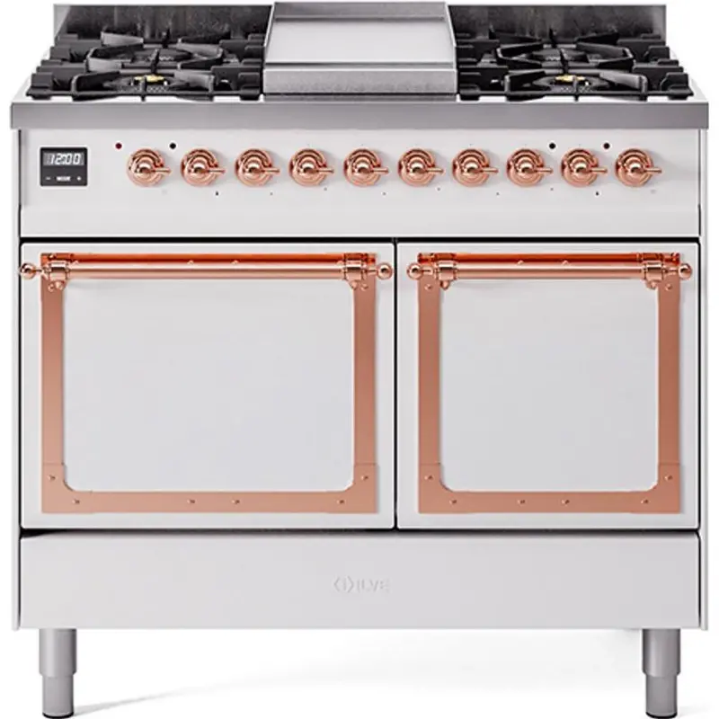Ilve Und40Fqnmpwhplp 40-Inch Freestanding Dual Fuel Range — Gas Burners & Electric Oven 1