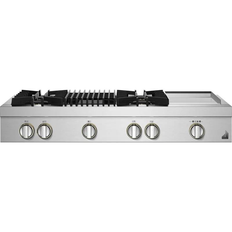 Jennair Rise 48" Gas Rangetop With Chrome-Infused Griddle & Built-In Gas Grill (Model Jgcp748Hl) 1
