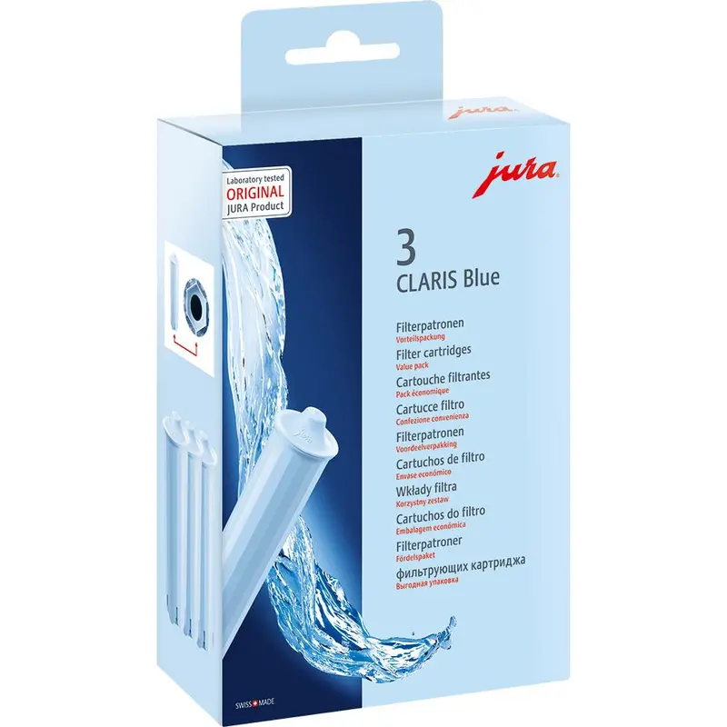 Jura Claris Blue Water Filter Cartridges – 3-Pack For Fully Automatic Coffee Machines (Model Ju71312) 1