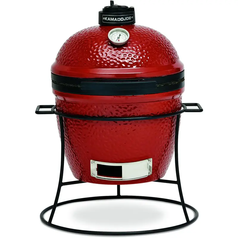 Kamado Joe Joe Jr. 16-Inch Portable Ceramic Grill With Cast Iron Stand – Red (Kj13Rh) 1