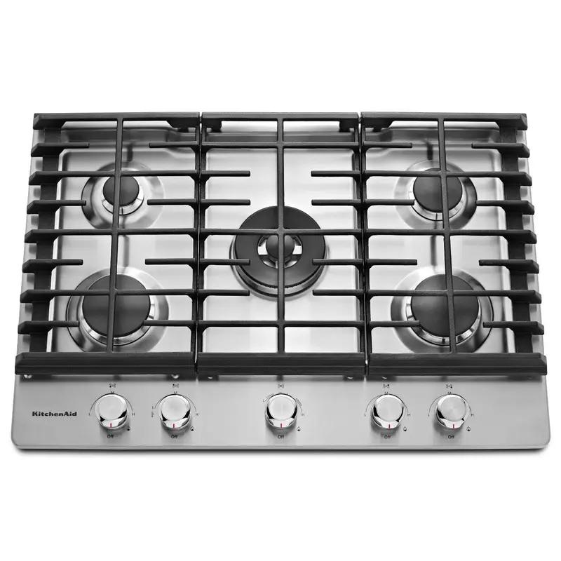 Kitchenaid 30" Built-In Gas Cooktop – Even-Heat Technology, Sleek Stainless Finish (Kcgs550Ess) 1