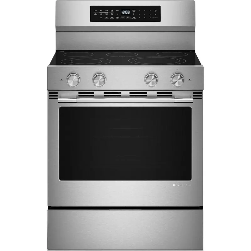 Kitchenaid 30" Wi-Fi–Enabled Freestanding Electric Range – Ykfes530Sps 1