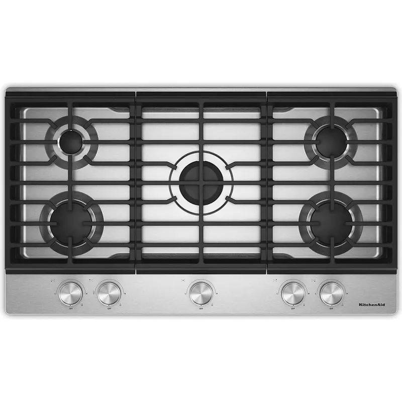 Kitchenaid 36-Inch 5-Burner Built-In Gas Cooktop – Stainless Steel 1
