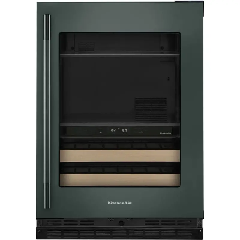 Kitchenaid 4.8 Cu. Ft. Beverage Cooler – Smudge-Resistant Black Stainless (Kubr524Sjp) 1