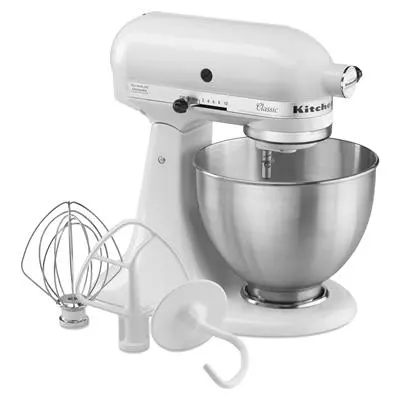 Kitchenaid Classic 4.5-Quart Tilt-Head Stand Mixer In White (K45Sswh) 1