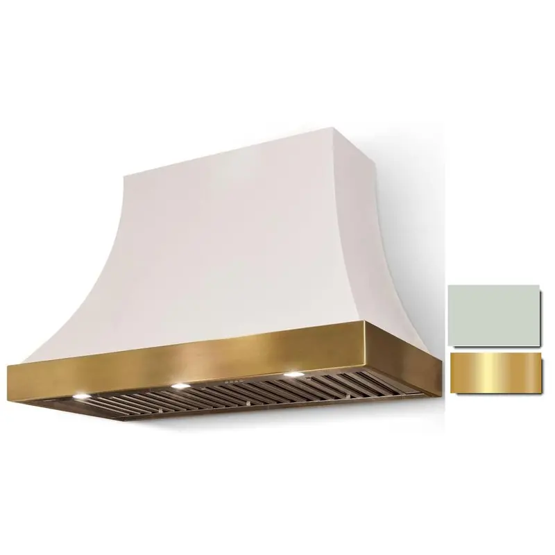 La Cornue Cascade 36-Inch Wall-Mount Hood – Brushed Titanium Frame (Ch3630Cactappb) 1