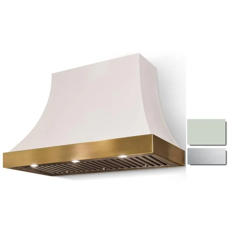 La Cornue Cascade 36-Inch Wall-Mount Hood – Satin Titanium Trim (Ch3630Cactapsc) 1