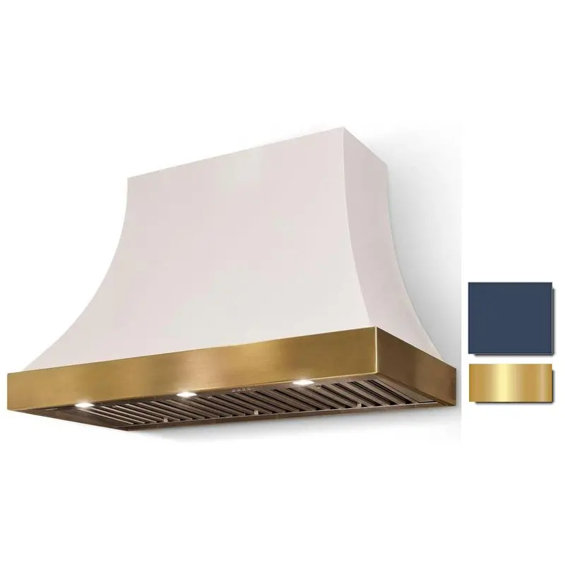 La Cornue Cascade 44" Wall-Mount Range Hood – Sky Blue Metallic Base Model (Ch4430Cacwskpb) 1