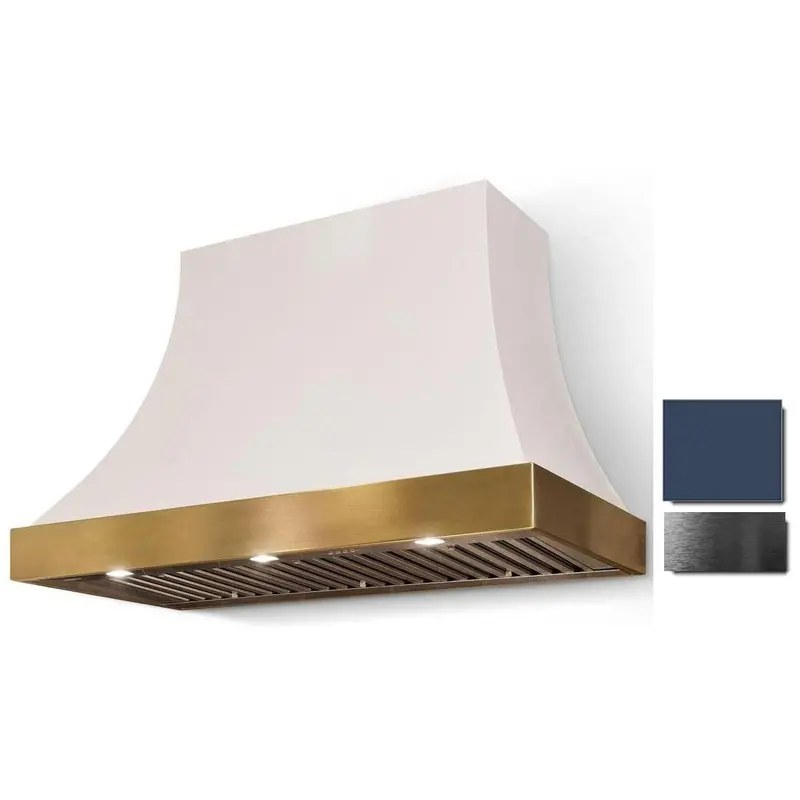 La Cornue Cascade 44" Wall-Mount Range Hood – Sky Blue Metallic With Pearl Coating (Ch4430Cacwskpc) 1
