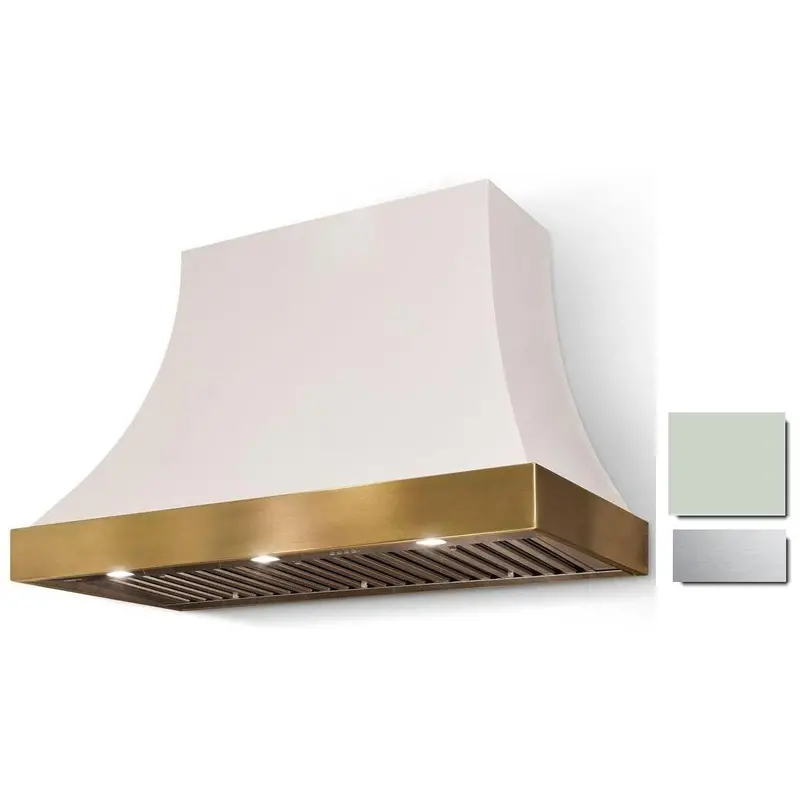 La Cornue Cascade 44" Wall-Mount Range Hood – Tapered Antique Pewter (Ch4430Cactapsc) 1