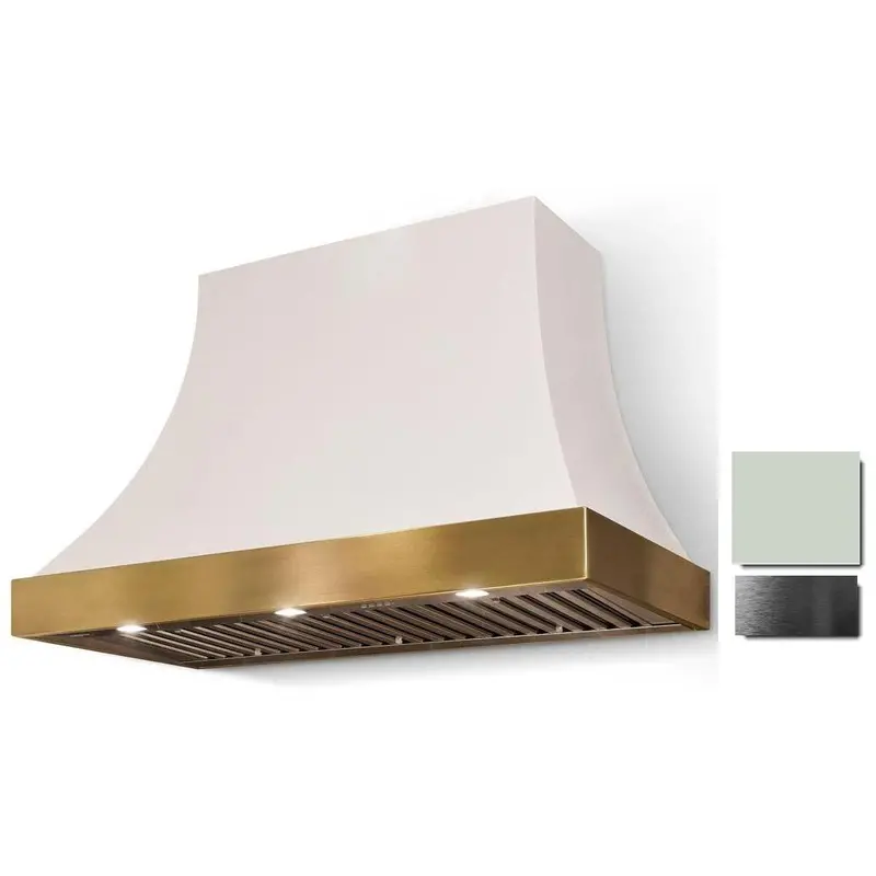 La Cornue Cascade 44" Wall-Mount Range Hood – Tapered Antique Pewter With Pearl Coating (Ch4430Cactappc) 1
