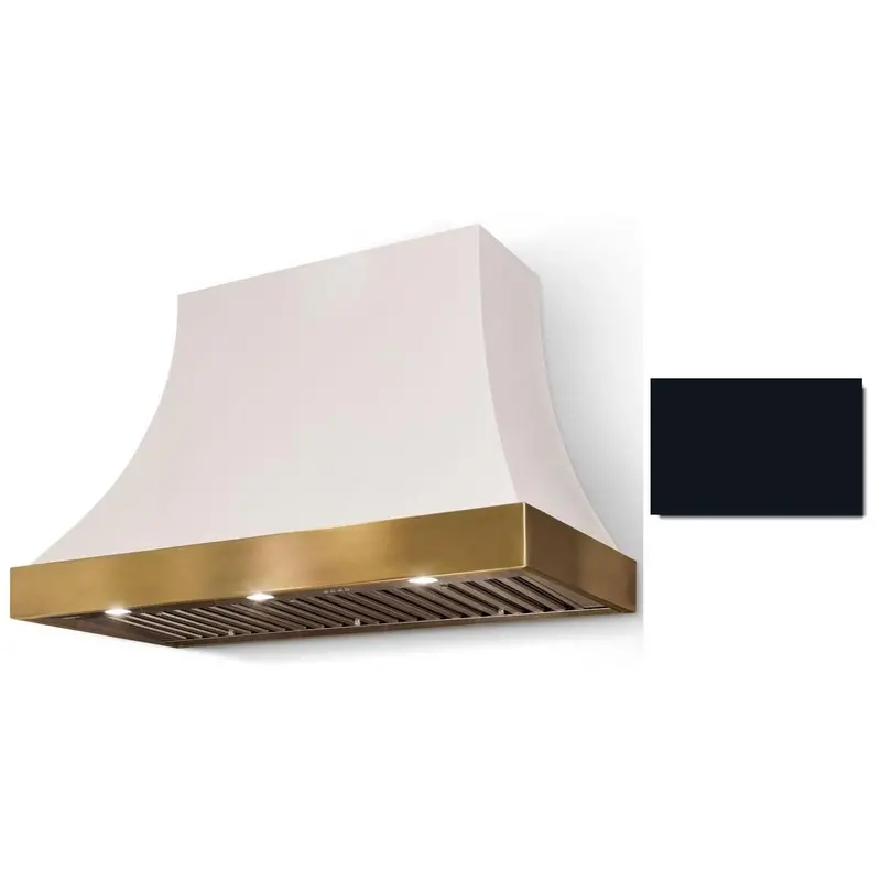 La Cornue Ch3630Cacblkpb 36" Cascade Wall-Mount Hood With Black Panel 1