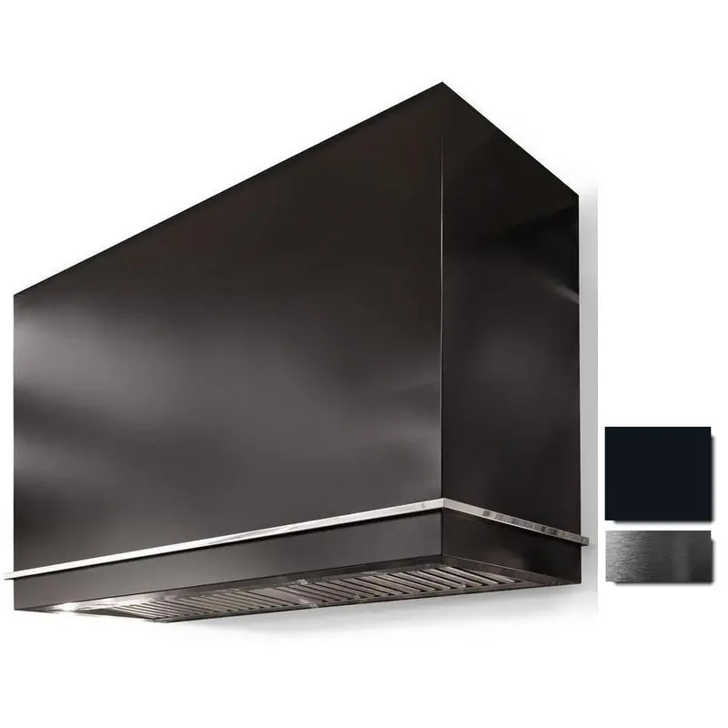 La Cornue Ch4454Lgeblkpc 44" Loge Series Wall-Mount Range Hood In Jet Black With Polished Copper Accents 1