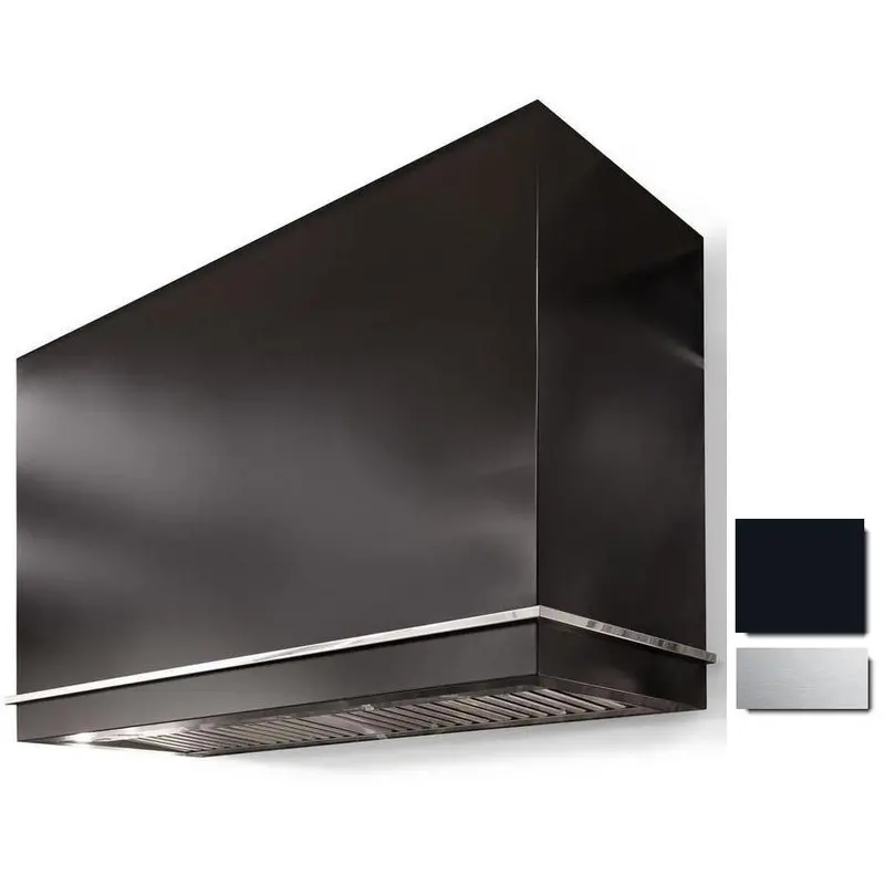La Cornue Ch4454Lgeblksc 44" Loge Series Wall-Mount Range Hood In Sleek Black With Stainless Steel Frame 1