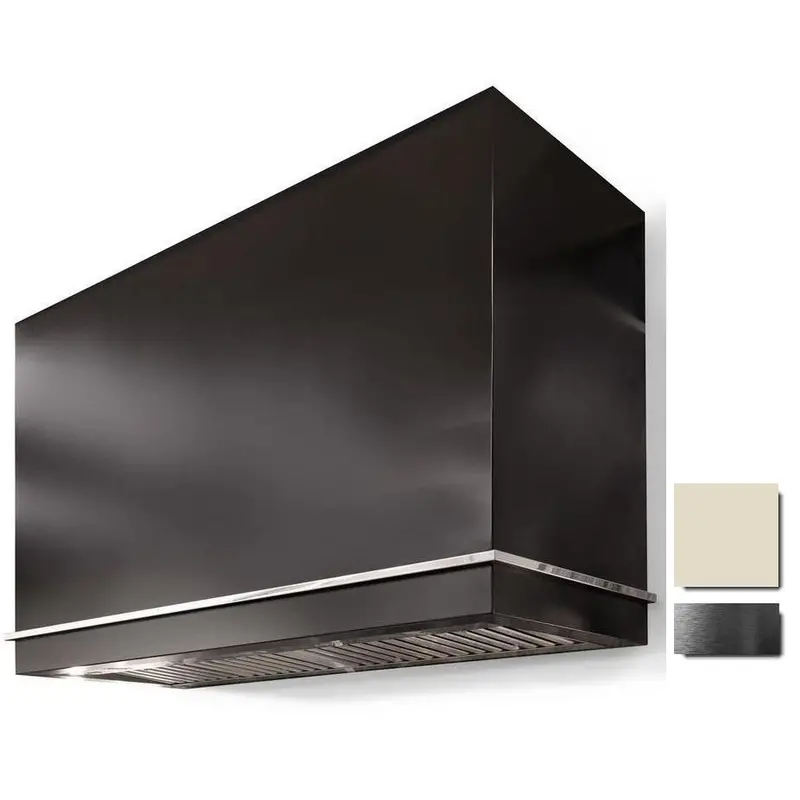 La Cornue Ch4454Lgemdpc 44" Loge Series Wall-Mount Range Hood In Matte Black With Polished Copper Finishes 1