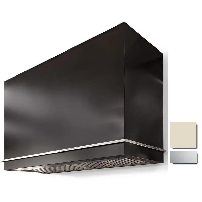 La Cornue Ch4454Lgemdsc 44" Loge Series Wall-Mount Range Hood In Matte Black With Stainless Steel Accents 1
