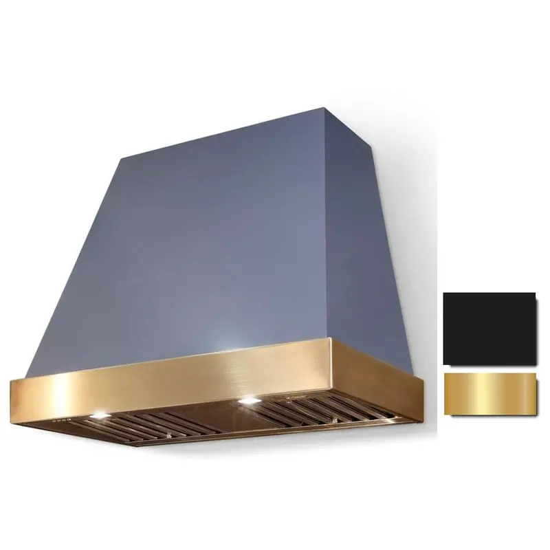 La Cornue Euclid 36-Inch Wall-Mount Range Hood – Brushed Brass Accents (Ch3630Eucmblpb) 1