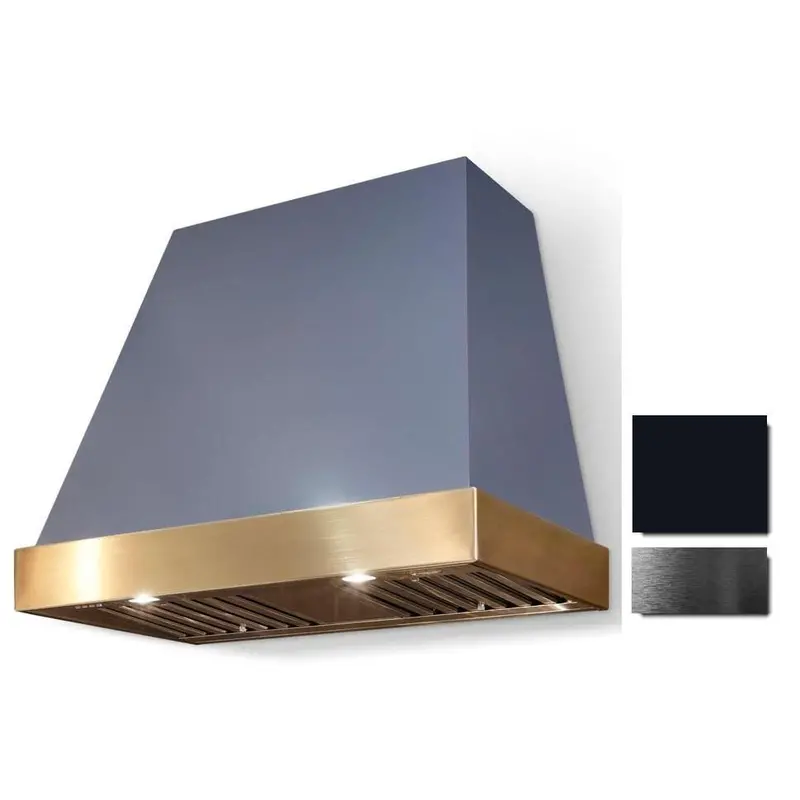 La Cornue Euclid 44" Wall-Mount Range Hood – Glossy Black With Pearl Coating (Ch4430Eucblkpc) 1