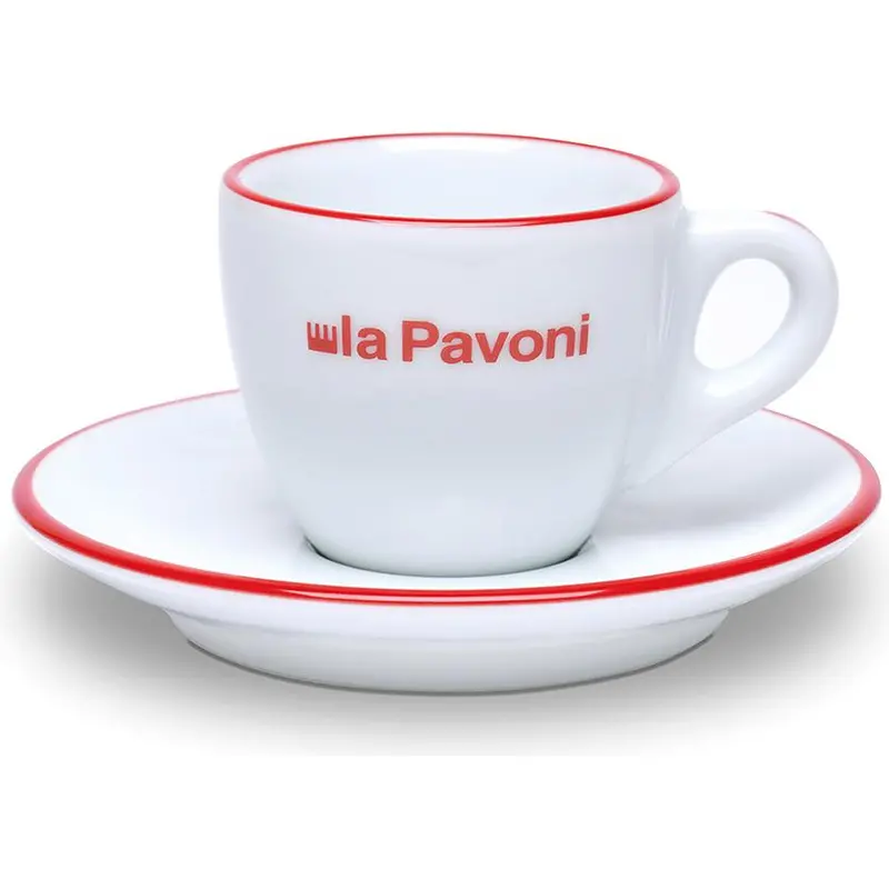 La Pavoni 2-Piece Ceramic Coffee Cup Set – Compact Design (Lpacupce02) 1