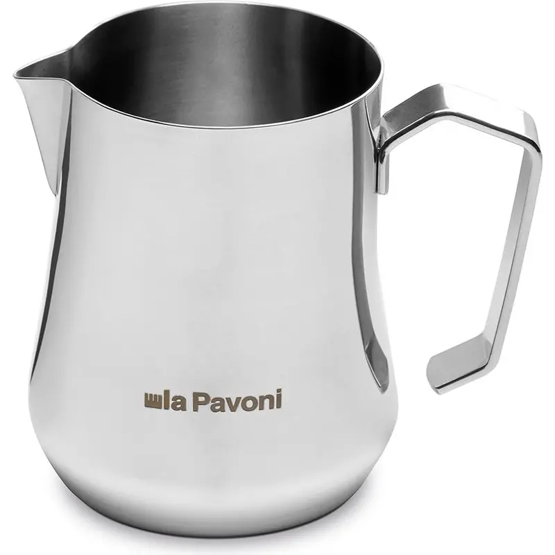 La Pavoni Stainless Steel Milk Pitcher – 12 Oz Professional Jug (Lpajugss01) 1