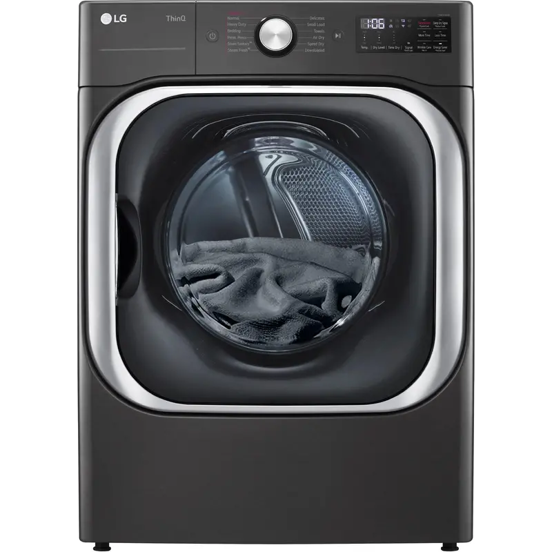 Lg Dlex8900B 9.0 Cu. Ft. Steam Electric Dryer With Ai-Powered Intelligence 1