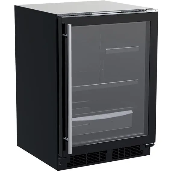 Marvel 24-Inch Black Glass Compact Refrigerator – 5.3 Cu. Ft. Maxstore Bin 1