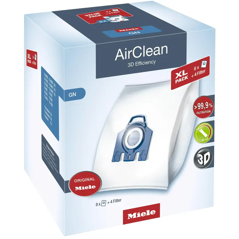 Miele Gn Dust Bag & Filter Kit – Xl Airclean 3D Replacement Pack (Gn Xl) 1