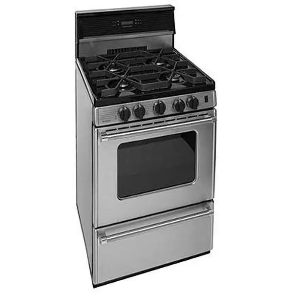 Premier 24-Inch Freestanding Gas Range – 4-Burner Cooktop, Stainless Steel P24S3402Ps 1