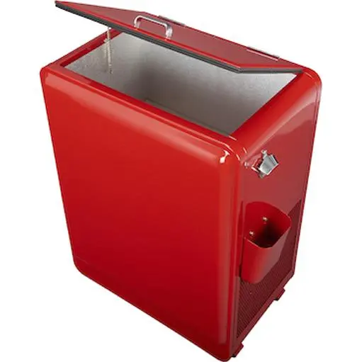 Retro Camper Cooler – 54L Portable Fridge In Bold Rouge (Rto54) 1