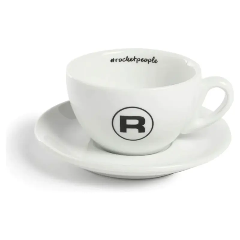 Rocket Espresso Milano Hashtag Cappuccino Mug Set (6 Pcs) – Modern Ceramic Coffee Cups 1
