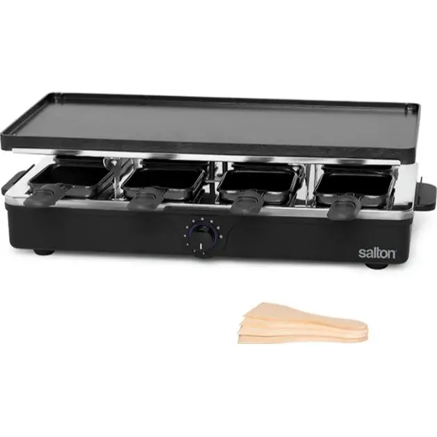 Salton Pg1645 8-Person Party Grill And Raclette Station – Dual-Zone Cooking 1