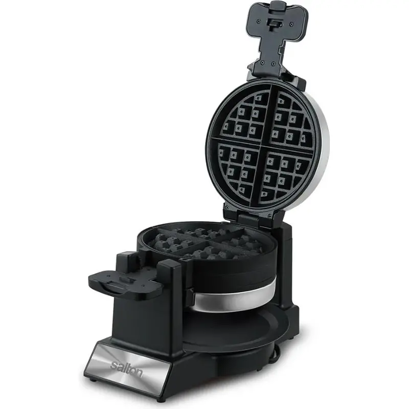Salton Wm2159 Rotating Double Belgian Waffle Iron With Non-Stick Plates 1